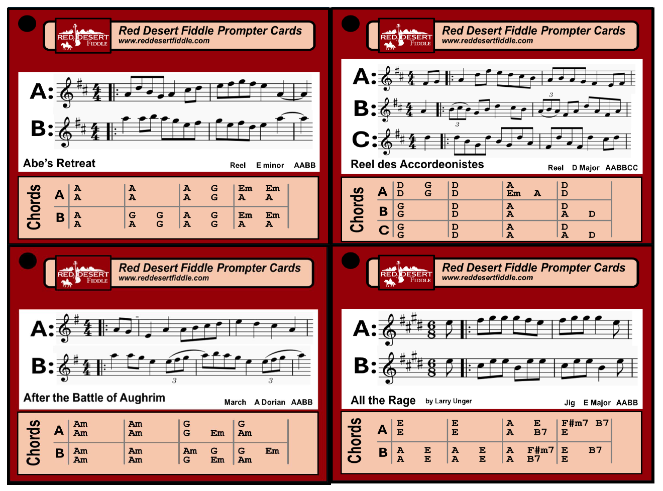 Prompters 4 to a page